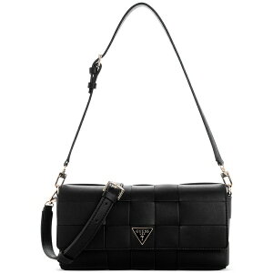 QX fB[X V_[obO obO Maylee Woven Flap Shoulder Bag Black