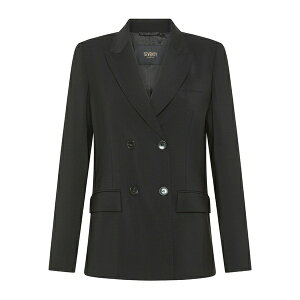 �Z�u���e�B ���f�B�[�X �W���P�b�g���u���]�� �A�E�^�[ Double-breasted three-quarter sleeve jacket Black
