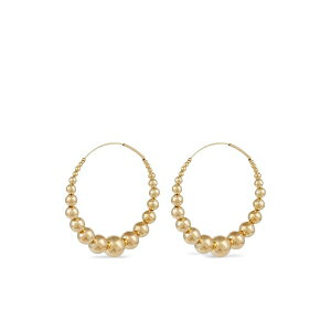 �J�X�r�W���[ ���f�B�[�X �s�A�X���C�������O �A�N�Z�T���[ Beaded hoop earrings Gold