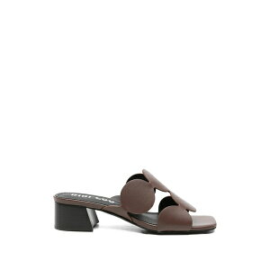 �r�r���E ���f�B�[�X �T���_�� �V���[�Y Cut-out mules Brown