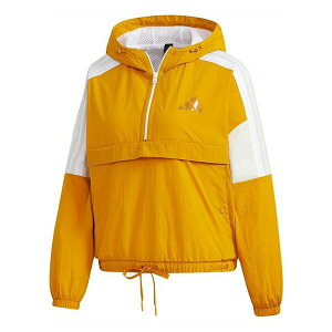 adidas AfB_X fB[X Xj[J[ y(WMNS) adidas Urban Anorak Casual Sports Half Zipper Jacket Gold Color GM1470z TCY US_W_XL