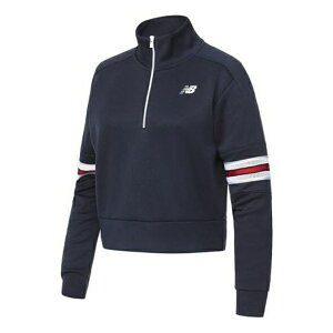 New Balance j[oX fB[X Xj[J[ y(WMNS) New Balance Stripe Zipper Sports Pullover Hoodie Navy Blue AWT03134-ECLz TCY US_W_L
