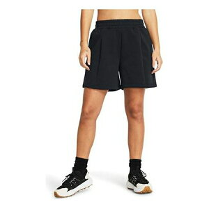 Under Armour A_[A[}[ fB[X Xj[J[ y(WMNS) Under Armour Unstoppable Fleece Pleated Shorts 'Black' 1382764-001z TCY US_W_XL