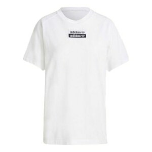 adidas AfB_X fB[X Xj[J[ y(WMNS) adidas originals Casual Sports Round Neck Short Sleeve White T-Shirt H06773z TCY US_W_38