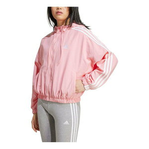 adidas AfB_X fB[X Xj[J[ y(WMNS) adidas Essentials 3-Stripes Woven Windbreaker Jacket 'Pink' IY4261z TCY US_W_S