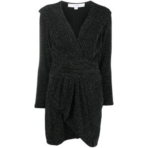 �C�� ���f�B�[�X �����s�[�X �g�b�v�X Gathered-effect dress Black