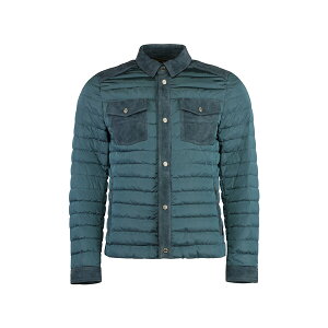 [[ Y WPbgu] AE^[ Crespi Nylon And Leather Padded Jacket turquoise