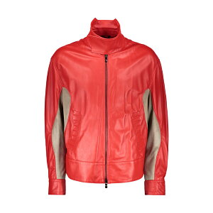 tF[ Y WPbgu] AE^[ Lambskin Bomber Jacket red