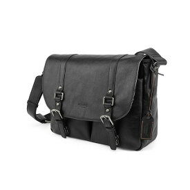 オールドトレンド レディース ショルダーバッグ バッグ Women's Genuine Leather Moonlight Messenger Bag Black