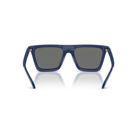 ヴェルサーチ メンズ サングラス・アイウェア アクセサリー Men's Polarized Sunglasses, Ve4468U Full Blue