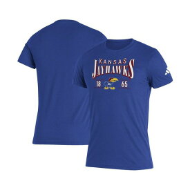 アディダス レディース Tシャツ トップス Men's Royal Kansas Jayhawks Along The Shadow Tri-Blend T-shirt Royal