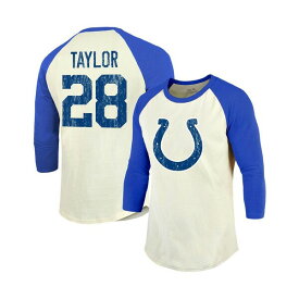 マジェスティック レディース Tシャツ トップス Men's Threads Jonathan Taylor Cream, Royal Indianapolis Colts Player Name and Number Raglan 3/4-Sleeve T-shirt Cream, Royal