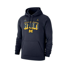 ジョーダン レディース パーカー・スウェットシャツ アウター Men's Brand Navy Michigan Wolverines College Football Playoff 2023 National Champions Slogan Club Fleece Pullover Hoodie Navy