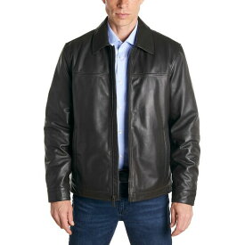 ペリーエリス メンズ ジャケット＆ブルゾン アウター Men's Classic Leather Jacket Brown