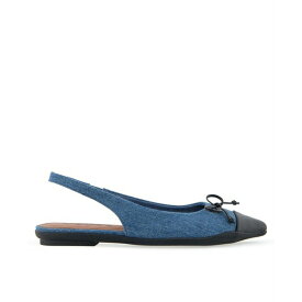 エアロソールズ レディース サンダル シューズ Women's Donna Pointed Toe Slingback Flats Medium Blue Denim