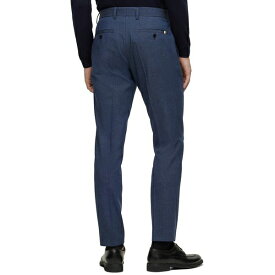 ヒューゴボス メンズ カジュアルパンツ ボトムス Men's Melange Stretch Slim-Fit Trousers Dark Blue