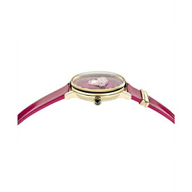ヴェルサーチ レディース 腕時計 アクセサリー Women's Swiss Medusa Alchemy Pink Leather Strap Watch 38mm Ip Yellow Gold