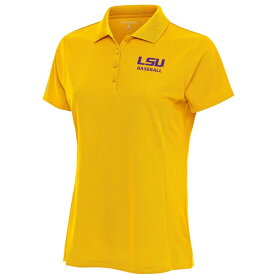 アンティグア レディース ポロシャツ トップス LSU Tigers Antigua Women's Baseball Legacy Pique Polo Gold