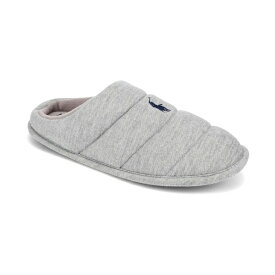 ラルフローレン メンズ スリッポン・ローファー シューズ Men's Emery Quilted Tech Fleece Clog Slipper Gray