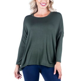 24セブンコンフォート レディース カットソー トップス Women's Oversized Long Sleeve Dolman Top Medium Green