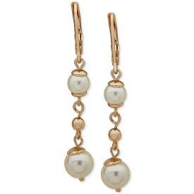 アンクライン レディース ピアス＆イヤリング アクセサリー Gold-Tone & Imitation Pearl Beaded Linear Drop Earrings Crystal