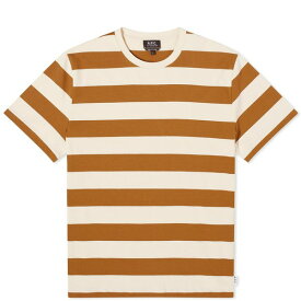 アーペーセー メンズ Tシャツ トップス A.P.C. Thibaut Stripe T-Shirt Neutrals