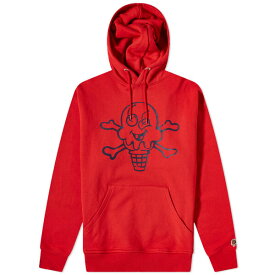 アイスクリーム メンズ パーカー・スウェットシャツ アウター Icecream Cones And Bones Hoody Red