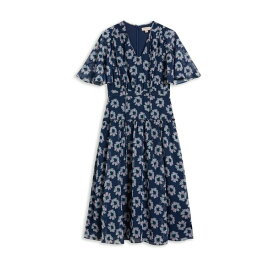 【送料無料】 テッドベーカー レディース ワンピース トップス Marllee Flare Tiered Midi Dress Dk-Navy