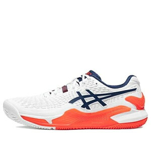 ASICS �A�V�b�N�X �����Y �X�j�[�J�[ �yASICS Gel-Resolution 9 Clay 'White Blue Expanse' 1041A375-102�z �T�C�Y US_M_14