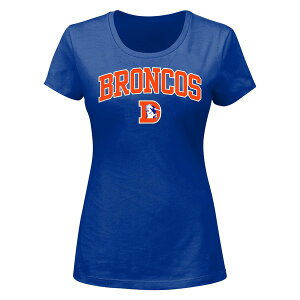 t@ieBNX fB[X TVc gbvX Denver Broncos Fanatics Branded Women's Plus Size Arch Over Logo TShirt Royal