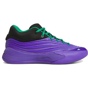 adidas �A�f�B�_�X �����Y �X�j�[�J�[ �yadidas Dame 10 Purple�z �T�C�Y US_7(25.0cm) Supplier Colour/Core Black/Court Green