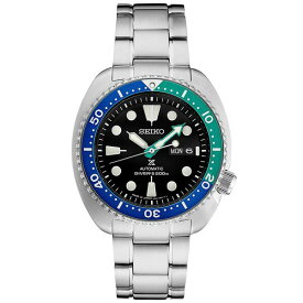 セイコー メンズ 腕時計 アクセサリー Men's Automatic Prospex Divers Tropical Lagoon Stainless Steel Bracelet Watch 45mm Black