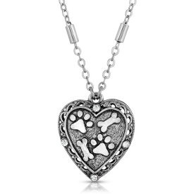 2028 レディース ネックレス・チョーカー・ペンダントトップ アクセサリー Silver Tone Heart Paw and Bones Necklace Silver