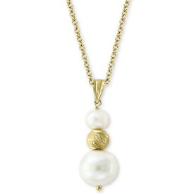 エフィー コレクション レディース ネックレス・チョーカー・ペンダントトップ アクセサリー EFFY&reg; Cultured Freshwater Pearl (5-1/2 & 10mm) 18" Pendant Necklace in 14k Gold Gold