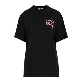 【送料無料】 リビンクール レディース Tシャツ トップス T-shirts Black