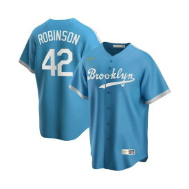 ナイキ レディース Tシャツ トップス Men's Jackie Robinson Light Blue Brooklyn Dodgers Alternate Cooperstown Collection Player Jersey Light Blue
