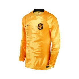 ナイキ レディース Tシャツ トップス Men's Orange Netherlands National Team 2022/23 Home Breathe Stadium Replica Blank Long Sleeve Jersey Orange