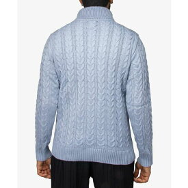 エックスレイ メンズ ニット&セーター アウター Men's Cable Knit Roll Neck Sweater Blue