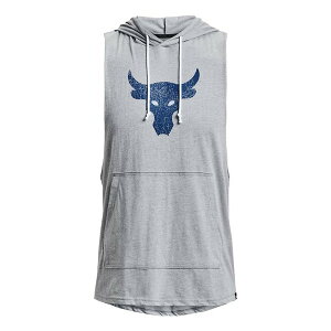 Under Armour A_[A[}[ Y Xj[J[ yUnder Armour Project Rock BSR Bull Sleeveless Hoodie 'Grey Blue' 1376939-035z TCY US_M_XXL