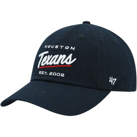 フォーティーセブン レディース 帽子 アクセサリー Houston Texans '47 Women's Sidney Clean Up Adjustable Hat Navy