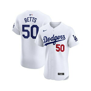 iCL Y Vc gbvX Men's Mookie Betts White Los Angeles Dodgers Home Elite Jersey White