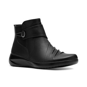 N[NX fB[X T_ V[Y Women's Kaetlyn Sara Wedge Ankle Boots Black Leather