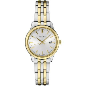 セイコー レディース 腕時計 アクセサリー Women's Essential Two-Tone Stainless Steel Bracelet Watch 30mm White