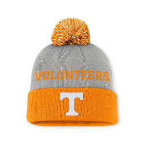 ナイキ メンズ 帽子 アクセサリー Men's Gray/Tennessee Orange Tennessee Volunteers Primetime Peak Cuffed Pom with Knit Hat Gray, Tennessee Orange