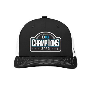 ゼファー メンズ 帽子 アクセサリー Men's Black, White Michigan Wolverines 2022 Big Ten Conference Champions Locker Room Adjustable Trucker Hat Black, White