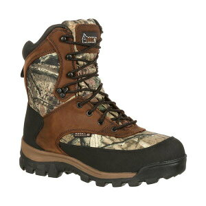 bL[ Y u[c V[Y Men's Core Waterproof 800G Insulated Outdoor Boot Brown and mossy oak brk up inf