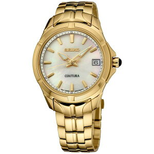 セイコー レディース 腕時計 アクセサリー Women's Coutura Gold-Tone Stainless Steel Bracelet Watch 34mm Mother Of Pearl