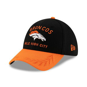 j[G Y Xq ANZT[ Men's Black/Orange Denver Broncos 2025 NFL Draft 39THIRTY Flex Hat Black, Orange