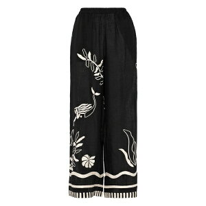 �G���X ���f�B�[�X �J�W���A���p���c �{�g���X Octopus wide-leg trousers Black