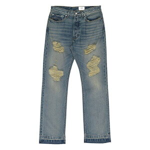 ���[�h �����Y �f�j���p���c �{�g���X Distressed beach bum denim jeans Blue